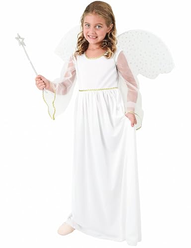 Generique - Weißes Engel Kostüm für Mädchen 134/140 (10-12 Jahre) von Generique -