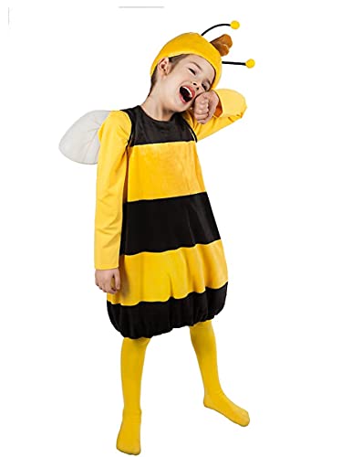 Generique - Willi-Kinderkostüm aus Biene Maja gelb-schwarz - 98/104 (3-4 Jahre) von Maskworld
