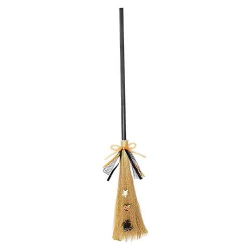 Générique Witch Broom – Halloween Broom | Kostüm Broom | Halloween Witch Broom mit abnehmbarem Handle Cosplay Witch Broomstickk Broom Prop mit realistischen Bristles Witches Broom für Halloween Kostüm von Générique