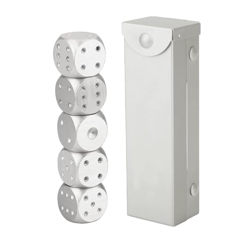 Générique Würfel aus Legierung, Würfel aus Aluminiumlegierung, Pokerwürfel – kleines Würfelzubehör, Pokerwürfel aus Metall, tragbares Würfelspiel-Spielzeug für Tischspiele im Urlaub, Versammlungen Générique Würfel aus Legierung, Würfel aus Aluminiumlegierung, Pokerwürfel – kleines Würfelzubehör, Pokerwürfel aus Metall, tragbares Würfelspiel-Spielzeug für Tischspiele im Urlaub, Versammlungen von Générique