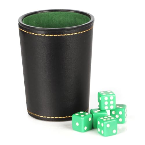 Générique Yahtze Shaker Tasse aus PU-Leder | mit fünf Spielen, Partyspiele, Furkle, Casinuabende | Unterhaltung von Spielzubehör für Familie, Freunde, Unterhaltung Générique Yahtze Shaker Tasse aus PU-Leder | mit fünf Spielen, Partyspiele, Furkle, Casinuabende | Unterhaltung von Spielzubehör für Familie, Freunde, Unterhaltung von Générique