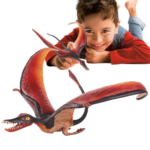 Générique Ycezw Flugsaurier-Modell – realistische Figur, detaillierte geflügelte Kreatur | Flying Dinosaur Spielzeug strukturiertes Spielzeug Skin Spielzimmer Lernspielzeug Pterodaktyle Jura Lernen von Générique