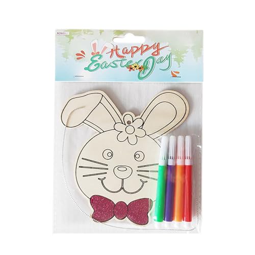 Générique Zeichenbrett aus Holz zum Selbermachen für Ostern, Malerei für Kinder, Ausmalen, Dekoration, Osterhase, Kunst und Handwerk für Erwachsene, Frauen (A, 13 cm) von Générique