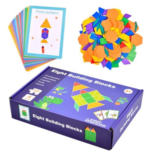 Geometrische Puzzles für geometrische Puzzles aus Holz – Manipulations-Puzzle in geometrischer Farbe für eine Feinmotorik | Tangram Graphical Toys Smooth and Burr Geometrische Puzzles für geometrische Puzzles aus Holz – Manipulations-Puzzle in geometrischer Farbe für eine Feinmotorik | Tangram Graphical Toys Smooth and Burr von Générique