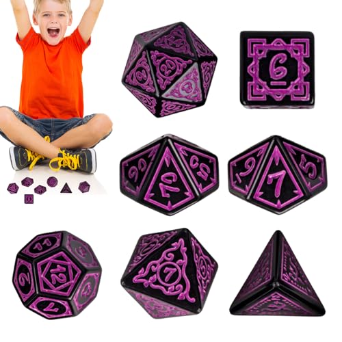 Gesellschaftsspielwürfel – 7 Würfel aus Acryl für Rollenspiele, komplettes Spiel in lebendigen Farben, Dekoration für Wohnheim, Camping und Reise Gesellschaftsspielwürfel – 7 Würfel aus Acryl für Rollenspiele, komplettes Spiel in lebendigen Farben, Dekoration für Wohnheim, Camping und Reise von Générique