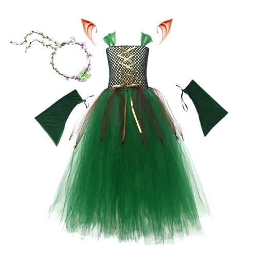 Girls Halloween-Kostüm – 4 Stück Theme Halloween Fairy Outfit, ärmelloses Tutu-Kleid in Schichten für den Geburtstagsurlaub | Kostüm des Mädchenparty-Cosplay-Festivals, Mädchenparty Girls Halloween-Kostüm – 4 Stück Theme Halloween Fairy Outfit, ärmelloses Tutu-Kleid in Schichten für den Geburtstagsurlaub | Kostüm des Mädchenparty-Cosplay-Festivals, Mädchenparty von Générique