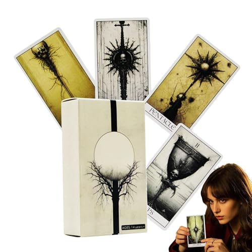 Gothic Tarot Cards, Dark Tarot Oracle Deck, 4,06 x 2,36 Zoll Gothic Tabletop Game Set, Wahrsagen, Zubehör für Familien, Okkult Gathering und Partys Gothic Tarot Cards, Dark Tarot Oracle Deck, 4,06 x 2,36 Zoll Gothic Tabletop Game Set, Wahrsagen, Zubehör für Familien, Okkult Gathering und Partys von Générique