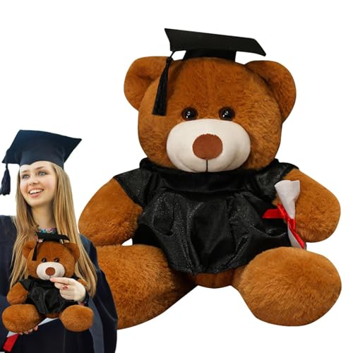 Graduation Teddy Teddybär, Plüschtier, Abschlussfeier 2024 - Abschlussbär 2024, Teddybär mit Doktorkleid und Hut, Abschlussplüsch, Feier von Générique
