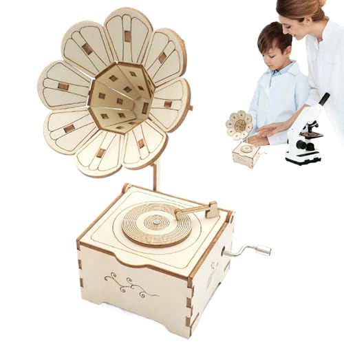 Grammophon-Modell aus Holz, Grammophon-Puzzle aus Holz – handgefertigtes Grammophon-Modell – Spieluhr aus Holz, handgefertigt, Phonographische Puzzles für Erwachsene Grammophon-Modell aus Holz, Grammophon-Puzzle aus Holz – handgefertigtes Grammophon-Modell – Spieluhr aus Holz, handgefertigt, Phonographische Puzzles für Erwachsene von Générique