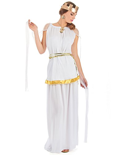 DEGUISE TOI Griechisches Königinnen-Kostüm Athena für Damen - Grau, Weiss von DEGUISE TOI