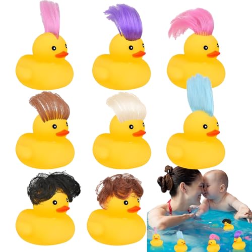 Gummiente mit Perücke - Stylische Ente, lustiges Badezubehör | Cosplay Duck, verrücktes Wasserspielzeug, Gummitier, Quacksalber, Urkomischer Badefreund für Gummiente mit Perücke - Stylische Ente, lustiges Badezubehör | Cosplay Duck, verrücktes Wasserspielzeug, Gummitier, Quacksalber, Urkomischer Badefreund für von Générique