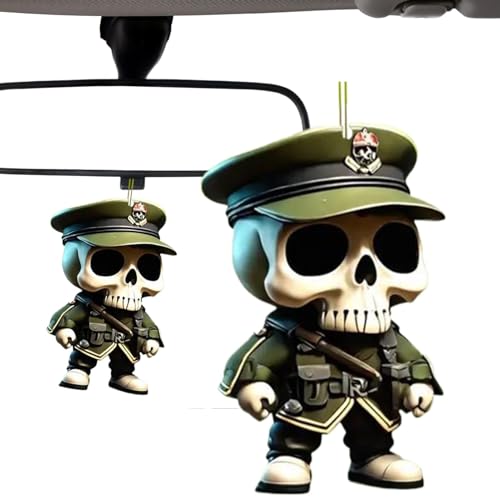 Halloween-Auto-Anhänger, 2D-Acryl-Autoanhänger | Auto-Ornament aus Acryl, Halloween-Party-Zubehör mit Totenkopf-Design, Acryl von Générique