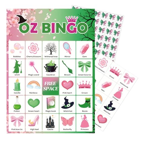 Halloween-Bingo-Kartenspiel für | Partyzubehör, Gesellschaftsspiel Halloween | interaktiv für Familie, Schule, Reisen, Zusammenkünfte, drinnen und draußen von Générique