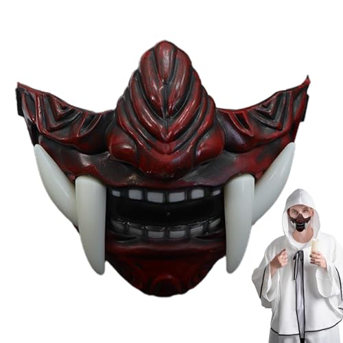 Halloween Cosplay Gesichtsbedeckung, halbe Gesichtsbedeckung mit - Halbgesichtskostüm | Cosplay-Decke, gruselige Accessoires, robuste und lustige Halloween, Tierschädel für sie von Générique