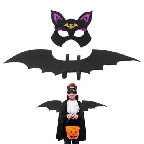 Halloween Fledermausflügel - Halloween Fledermausflügel für Kinder | Kostüm Set, Cosplay Kostüme mit Fledermausauauaugenmaske | Kostüm Halloween Fledermausflügel - Halloween Fledermausflügel für Kinder | Kostüm Set, Cosplay Kostüme mit Fledermausauauaugenmaske | Kostüm von Générique