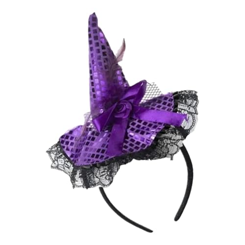 Halloween-Hexen-Stirnband, Hexenhut für Erwachsene, Halloween-Stirnband, Hut, Hoop Band, Hexen-Stirnband, eleganter Hula-Hula-Kostüm, Kopfbedeckung von Générique