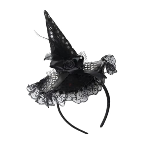 Halloween-Hexen-Stirnband, Hexenhut für Erwachsene, Hula-Hula-Reifen, Glitzer, Spitze, Halloween-Stirnbänder | Eleganter Kostümhut, Haarband, Kostüm Halloween-Hexen-Stirnband, Hexenhut für Erwachsene, Hula-Hula-Reifen, Glitzer, Spitze, Halloween-Stirnbänder | Eleganter Kostümhut, Haarband, Kostüm von Générique