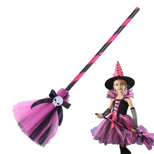 Halloween-Hexenhut für Mädchen – Hexenzubehör für Halloween, gruselig, Zauberer, Cosplay, Besenhut für Teenager, für Rollenspiele, Kostümparty, Parade, Cosp von Générique