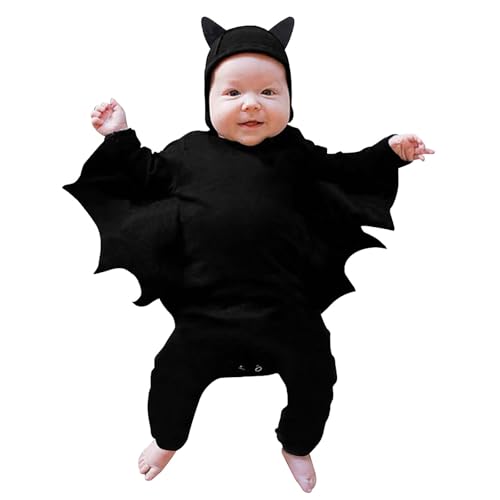 Halloween-Kostüm, Baby, Fledermausanzug, Langarm, Kostüm, Baby, Mädchen, Jungen, Verkleidung, Karneval, Halloween, Baby, Mädchen, Schwarz, Halloween-Kostüm mit Bauernhof Halloween-Kostüm, Baby, Fledermausanzug, Langarm, Kostüm, Baby, Mädchen, Jungen, Verkleidung, Karneval, Halloween, Baby, Mädchen, Schwarz, Halloween-Kostüm mit Bauernhof von Générique