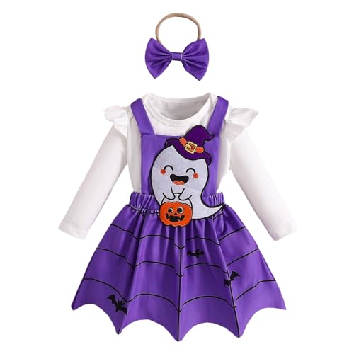 Halloween-Kostüm, Baby, Set, Body, Rock, Träger, Stickerei, Kürbis, Geister, Kostüm, Baby, Mädchen, mit Unterrock, Spitze, Verkleidung für Kinder, Fasching, Karneval Halloween-Kostüm, Baby, Set, Body, Rock, Träger, Stickerei, Kürbis, Geister, Kostüm, Baby, Mädchen, mit Unterrock, Spitze, Verkleidung für Kinder, Fasching, Karneval von Générique