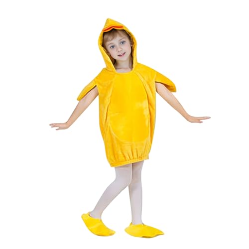 Halloween-Kostüm, Tier, 3D, ärmellos, Weste, Kapuze, Kostüm, Mädchen, Jungen, Karneval, Verkleidung Szene, Ente, Halloween, für Kindergarten, Verkleidung T H von Générique