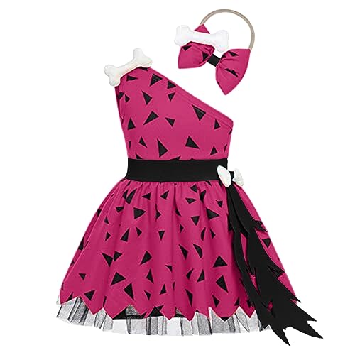 Halloween-Kostüm T Kleid Knochen Hund Tüll Verkleidung Mädchen Verkleidung Karneval Verkleidung Höhlenfrau Verkleidung Halloween mit prähistorischem Stil Verkleidung T Halloween A8 von Générique