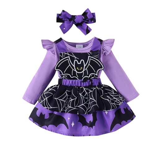 Halloween-Kostüm für Babys, Body, Rock, Träger, Stickerei, Kürbis, Geister, Kostüm, Baby, Mädchen, Kostüm, Halloween, Baby, Mädchen, mit weichem Stoff, Verkleidung T H von Générique