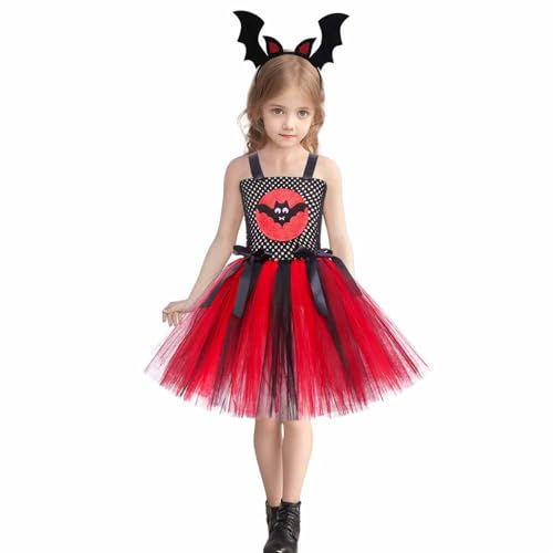 Halloween-Kostüm für Kinder, Hexen-Kleid, Fledermaus, für Kostümpartys, Cosplay und Gothic-Show, für 2 bis 12 Jahre, Verkleidung für Kinder, Halloween, T293 von Générique