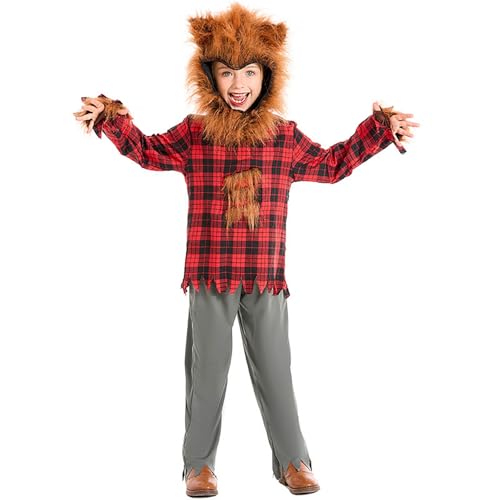 Halloween-Kostüm für Kinder, Werwolf, Cosplay, für Kostümpartys, Shows und Rollenspiele, Tier, für 4 bis 16 Jahre, Verkleidung für Kinder, Halloween, T645 Halloween-Kostüm für Kinder, Werwolf, Cosplay, für Kostümpartys, Shows und Rollenspiele, Tier, für 4 bis 16 Jahre, Verkleidung für Kinder, Halloween, T645 von Générique