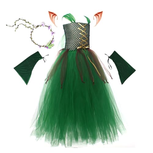 Halloween-Kostüm für Mädchen – 4 Stück Halloween Fairy Jiry Set, Theme Kids Tutu Kostüm für Mädchen Geburtstag | Fantasie-Scheibe ohne Ärmel, magisches Outfit für F-Feier Halloween-Kostüm für Mädchen – 4 Stück Halloween Fairy Jiry Set, Theme Kids Tutu Kostüm für Mädchen Geburtstag | Fantasie-Scheibe ohne Ärmel, magisches Outfit für F-Feier von Générique