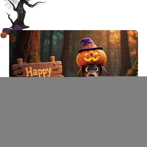 Halloween-Puzzle, 130-teilig, mit Illustrationen von und Tieren – Lernspiel Halloween für Erwachsene, Dekoration für Familienabende Halloween-Puzzle, 130-teilig, mit Illustrationen von und Tieren – Lernspiel Halloween für Erwachsene, Dekoration für Familienabende von Générique