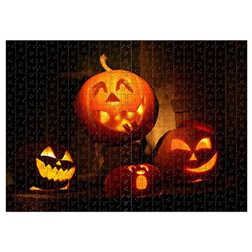 Halloween-Puzzle, Halloween-Puzzle aus Holz | Puzzlespielzeug aus Holz mit Kürbislaterne – Heimdekoration, interaktives Puzzle, Herbstpuzzle für Alter von 8 bis 10 Jahren Halloween-Puzzle, Halloween-Puzzle aus Holz | Puzzlespielzeug aus Holz mit Kürbislaterne – Heimdekoration, interaktives Puzzle, Herbstpuzzle für Alter von 8 bis 10 Jahren von Générique