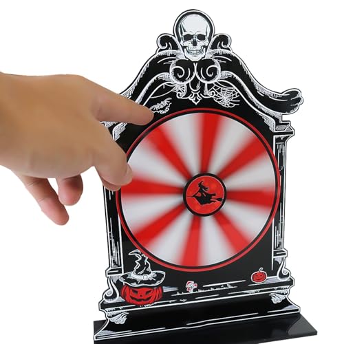 Halloween Spinner Wheel Partyspiel Spinner Wheel Supplies Fortune Wheel, Fun Halloween Spinner Prize Wheel für Familientreffen Halloween Games Thema von Générique