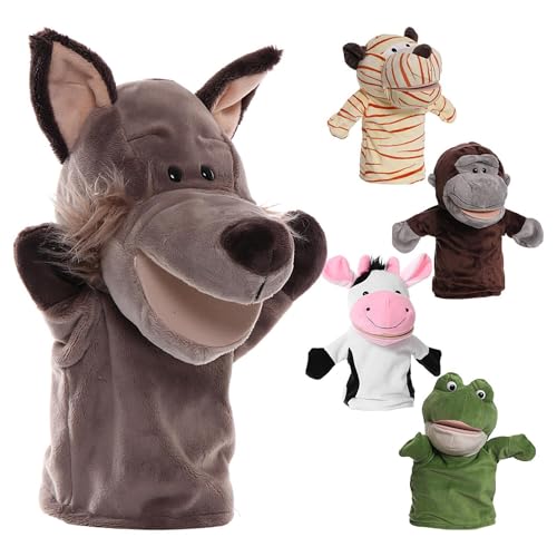 Handgetuftete Tierpuppen, weiche Plüschtiere, interaktives Rollenspiel, bewegliches Spielzeug für Lehr- und Bildungsbedarf, 27,87 cm Handgetuftete Tierpuppen, weiche Plüschtiere, interaktives Rollenspiel, bewegliches Spielzeug für Lehr- und Bildungsbedarf, 27,87 cm von Générique