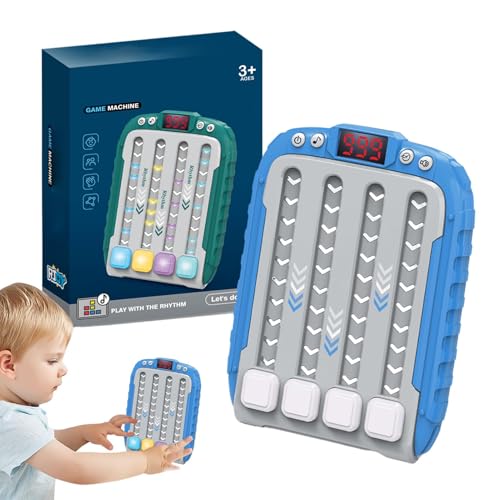 Handheld Puzzle Game Maschine, tragbare Musik-Puzzle-Spielkonsole, interaktive Puzzle-Spiele mit Musik, Entspannungsspiel mit mehreren Modi, 4,33 x 1,18 x 5,91 cm, für Kinder (Grün, Rot, Blau) von Générique