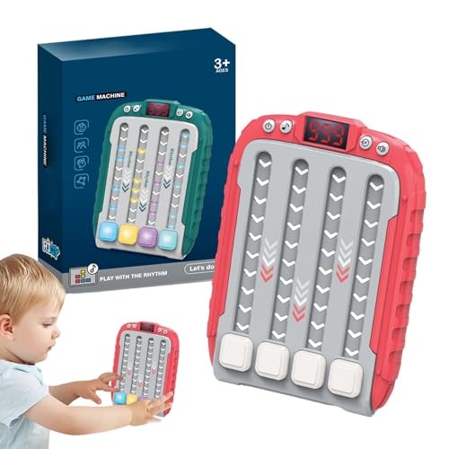 Handheld Puzzle Game Maschine, tragbare Musik-Puzzle-Spielkonsole, interaktive Puzzle-Spiele mit Musik, Entspannungsspiel mit mehreren Modi, 4,33 x 1,18 x 5,91 cm, für Kinder (Grün, Rot, Blau) von Générique