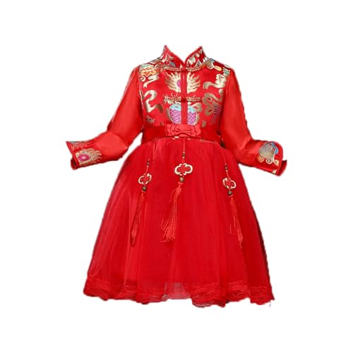 Hanfu Kostüm für Kinder, chinesisches Kleid, Winter, gefüttert, für Neujahr, Show, traditionelles Ereignis, mit Stickerei, Verkleidung für Kinder von Générique