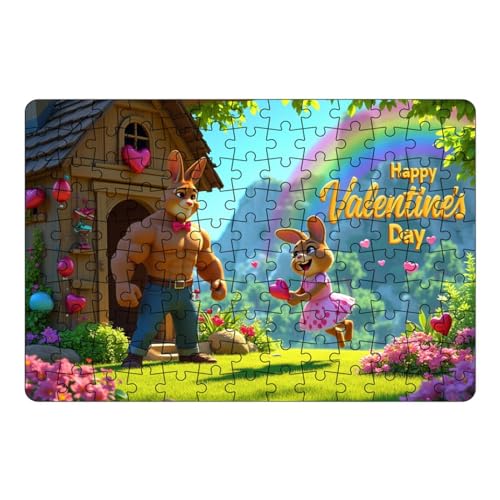 -Puzzle, Osterhasen-Puzzle | 130 x Puzzles Lernspielzeug, fröhlicher Valentinstag, niedliches buntes Kunstpuzzle für Erwachsene, Familienspiel von Générique