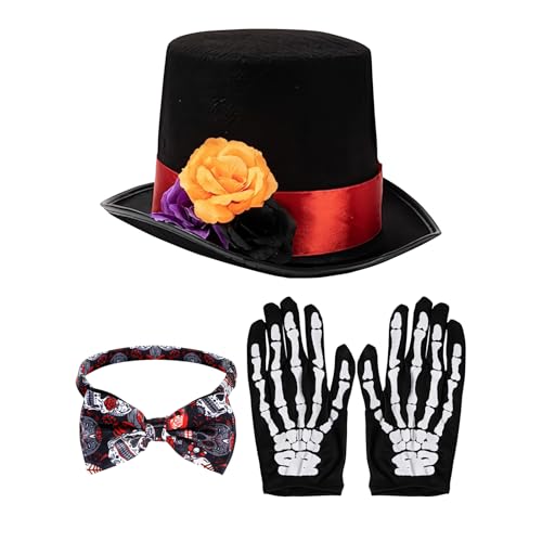 Herren Kostüm Accessoires für Halloween Cosplay, Tag der Kostüm | 3 Stück Halloween Hut Zubehör | Rosa Design Halloween Kostüme für Männer Halloween Hüte Herren Kostüm Accessoires für Halloween Cosplay, Tag der Kostüm | 3 Stück Halloween Hut Zubehör | Rosa Design Halloween Kostüme für Männer Halloween Hüte von Générique