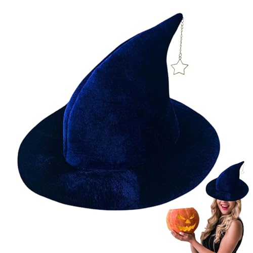 Hexenhüte für Erwachsene, Halloween, Hexenhut | mit Anhänger Stern Halloween Hexenhut Helm – Kostüm für Erwachsene von Générique