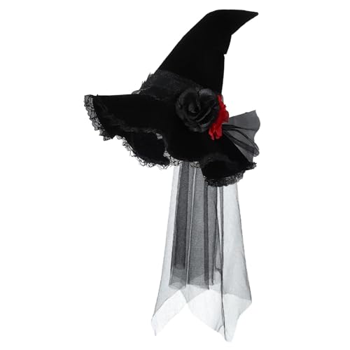 Hexenhut für Frauen Halloween Halloween Großer Hexenhut Gerafft | Zauberer Halloween Party Kostüm Cosplay Assistent Cosplay Gothic Blume Mesh Schleier Blumen Erwachsene Hexe C Hexenhut für Frauen Halloween Halloween Großer Hexenhut Gerafft | Zauberer Halloween Party Kostüm Cosplay Assistent Cosplay Gothic Blume Mesh Schleier Blumen Erwachsene Hexe C von Générique