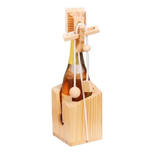Holzflaschen-Puzzle, Herausforderungsspiel für Weinflaschenhalter, lustiges Spielzeug für das Gehirn zum Sammeln, Unterhaltung für Frauen, Männer, Jugendliche, , Mädchen, Ehemann von Générique