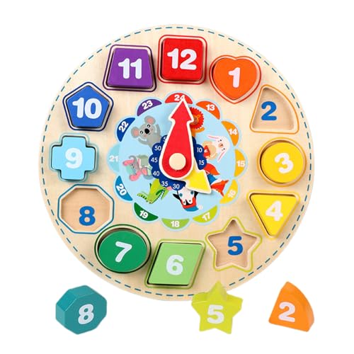 Holzsortieruhr, Formensortieruhr aus Holz, Form-Matching-Puzzle, Lernaktivität für Feinmotorik, Kindergartenspielzeug für Mädchen im Alter von 3 Jahren Holzsortieruhr, Formensortieruhr aus Holz, Form-Matching-Puzzle, Lernaktivität für Feinmotorik, Kindergartenspielzeug für Mädchen im Alter von 3 Jahren von Générique