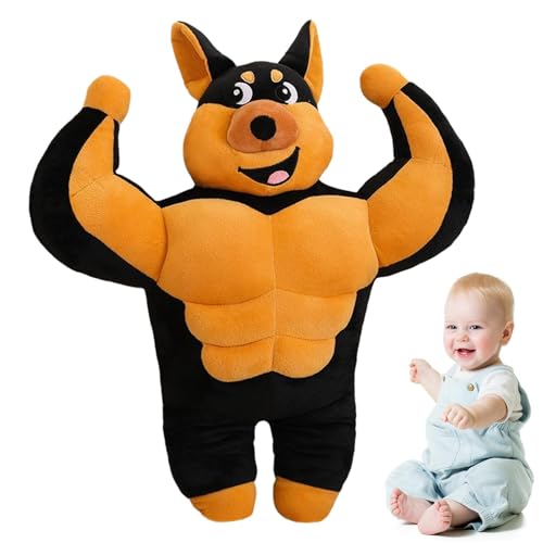 Hunde-Plüschtier, muskulöses Hundekissen | Lustiges Muskelhunde-Plüschspielzeug | Tragbares Spielzeug für Hunde, weiche Tierpuppen für Sofa, Schlafzimmer, Sofa, Wohnzimmer Hunde-Plüschtier, muskulöses Hundekissen | Lustiges Muskelhunde-Plüschspielzeug | Tragbares Spielzeug für Hunde, weiche Tierpuppen für Sofa, Schlafzimmer, Sofa, Wohnzimmer von Générique