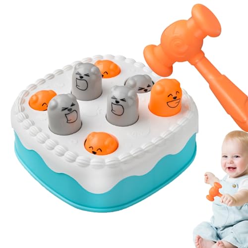 Interaktives Hammer-Spielset – Cake Shape Whack Play Toy, Toddler Stamping Activity | Werkzeuge für die frühe Entwicklung der Vorschule, lustige Lernspielausrüstung mit einem Fo von Générique