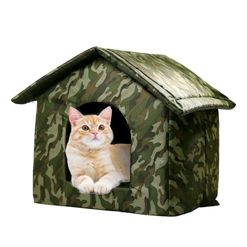 Isolierter Unterschlupf für Haustiere, faltbar, für Hunde, Winterhaus für Haustiere, Katzenbett, Outdoor-Haustierbett, kleine Haustierhütte von Générique