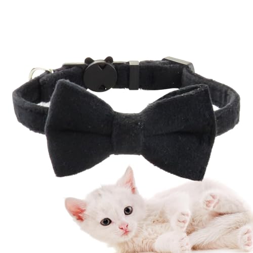 Katzenhalsband mit Schleife | atmungsaktiver und hautfreundlicher Kragen mit Fliege | Kopfbedeckung für den Innenbereich für Haustiere für Hochzeit, Haus, Wandern, Reisen, Fotografie. von Générique