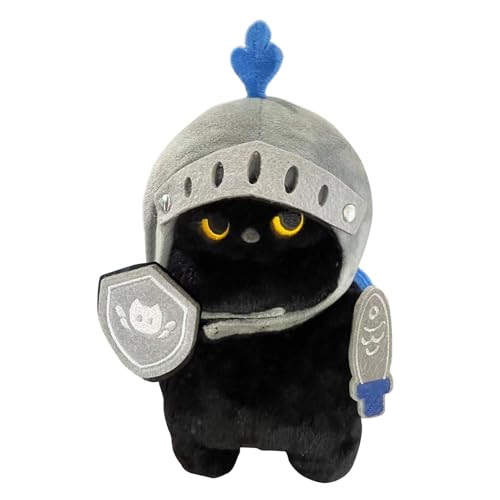 Katzenspielzeug | Bequemes Pelzmaterial | Niedliche Knight Cuddle Puppe mit Rüstungsoptik und weicher Haptik | Tier-Kissenspielzeug für die Kinder, Katzenspielzeug | Bequemes Pelzmaterial | Niedliche Knight Cuddle Puppe mit Rüstungsoptik und weicher Haptik | Tier-Kissenspielzeug für die Kinder, von Générique