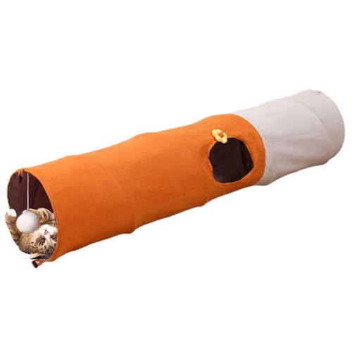 Katzentunnel, faltbar, Tunnel für Katzen mit Ball, kratzfestes psychisches Anreicherungszelt, interaktives Trainingstool, ideal für Wohnzimmer, Training, Ausrüstung, klein, groß von Générique
