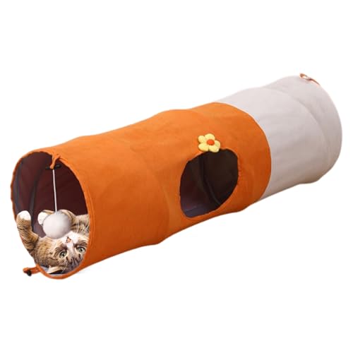 Katzentunnel, zusammenklappbar, Tunnel, Katzen mit Ball, 81,5 x 24 x 24 cm, kratzfestes und tragbares Design, für Training Tool, Wohnzimmer oder jeden Spielbereich Katzentunnel, zusammenklappbar, Tunnel, Katzen mit Ball, 81,5 x 24 x 24 cm, kratzfestes und tragbares Design, für Training Tool, Wohnzimmer oder jeden Spielbereich von Générique